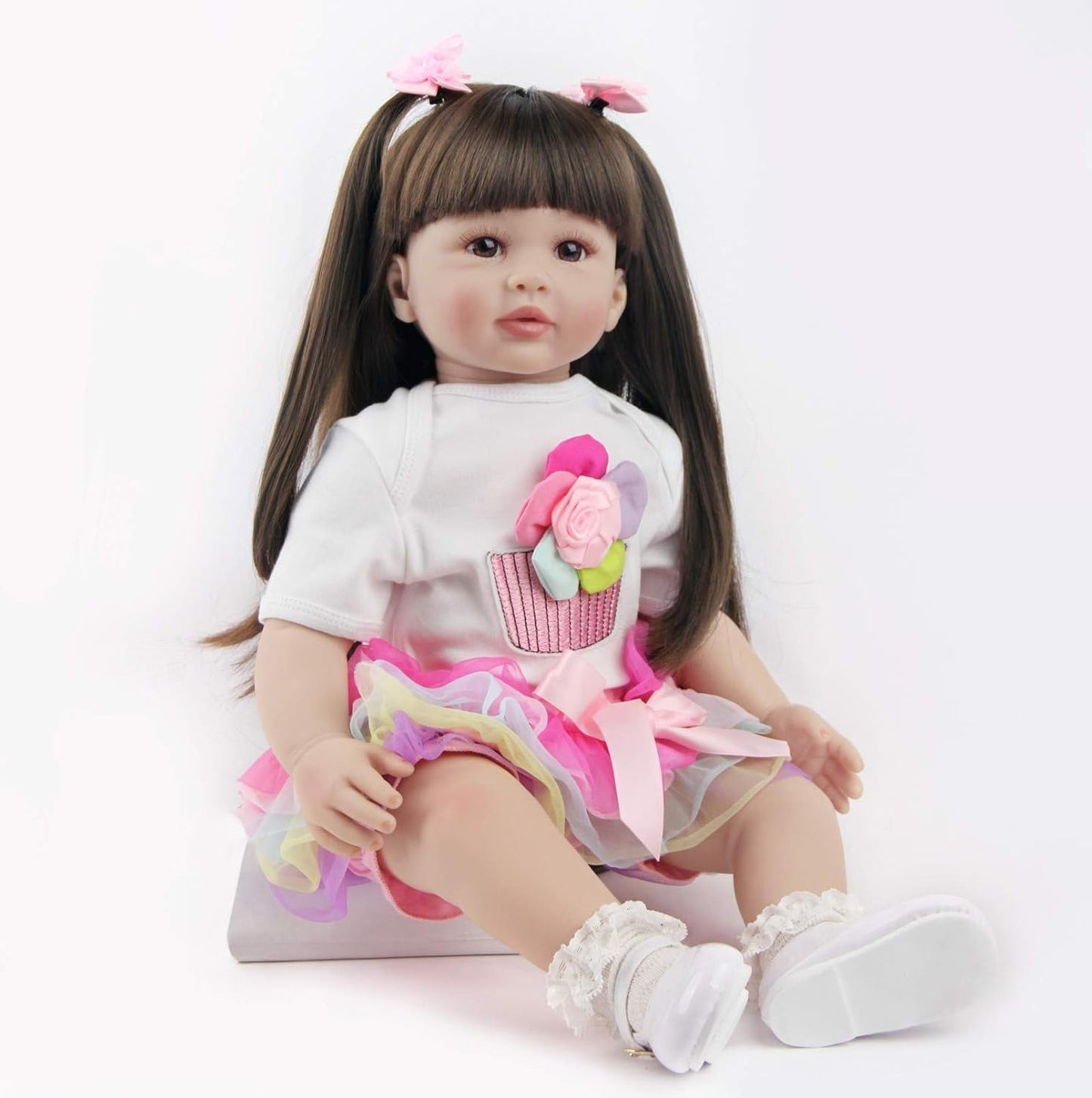 ZIYIUI Bambole Reborn da 24 Pollici, Bambole Reborn Realistiche con Corpo Morbido, Bambole Reborn Fatte a Mano da 60 cm, Regali di Natale