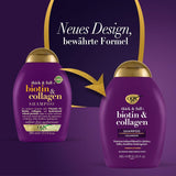 OGX Biotin & Collagen Shampoo (385 Ml), Shampoo rinforzante per capelli fini e sottili OGX Doccia e bagno