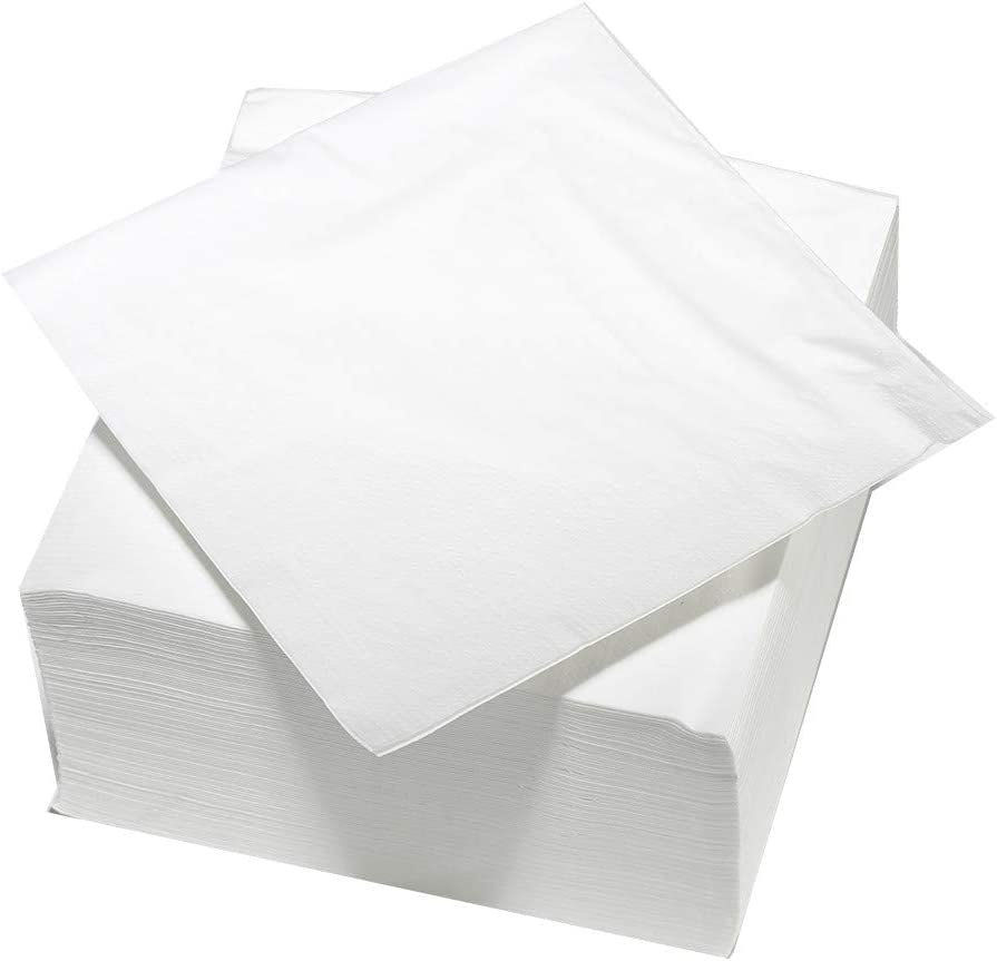 ARTS DE LA TABLE 100 tovaglioli di cotone, 2 veli, 33 x 33 cm, bianco (confezione da 4)