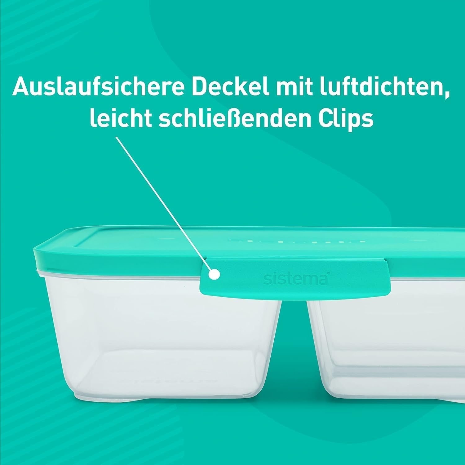 Contenitori per la conservazione degli alimenti del sistema IT Nest Scatole per la preparazione dei pasti | Contenitori ermetici da 1,9 litri con TRE scomparti e coperchi | Senza BPA | Verde | 5 contenitori per alimenti Naty Shop