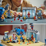 LEGO Marvel Iron Man's Laboratory: Sala dell'Armatura - Giocattolo da supereroe con personaggio Mech, 5 minifigure tra cui Aldrich Killian - Regalo Avengers per ragazzi e ragazze dagli 8 anni in su 76315 Set da costruzione Beuche den LEGO-Store