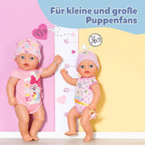 BABY Born Lena (Ragazza) - bambola 36 cm - 7 funzioni, compresi accessori e materasso - Funziona completamente senza batterie - Adatto a bambini piccoli a partire da 1 anno