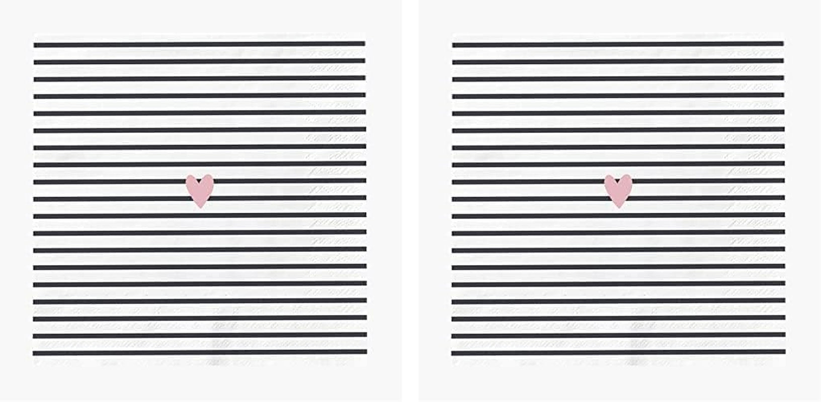 Tovaglioli Grafik Werkstatt con scritta 20 pezzi 25 cm x 25 cm cuore bianco e nero (confezione da 2)