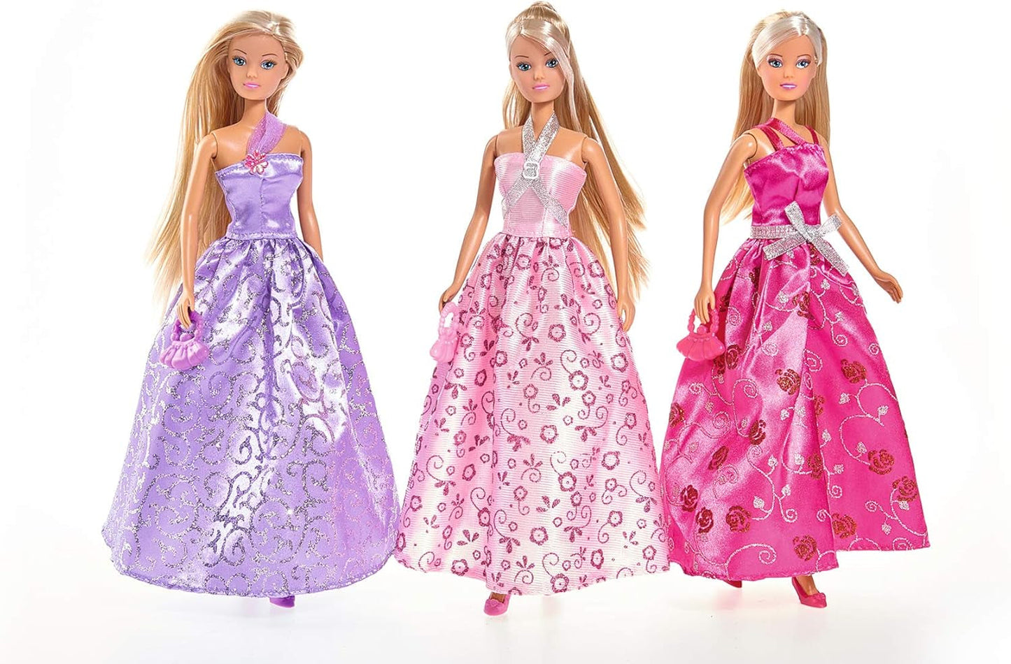 Simba 105723369 - Steffi Love Glamour / Set vestiti per bambole / 3 articoli assortiti / È incluso un solo articolo / Abito da ballo per tutte le bambole da 29 cm / Bambola non inclusa