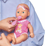 Simba 105030069 - New Born Baby Doll, bambola in vinile con funzione di bere e mangiare, con certificato di nascita e accessori, 4 pezzi, 30 cm, bambola, da 3 anni Naty Shop Dolls