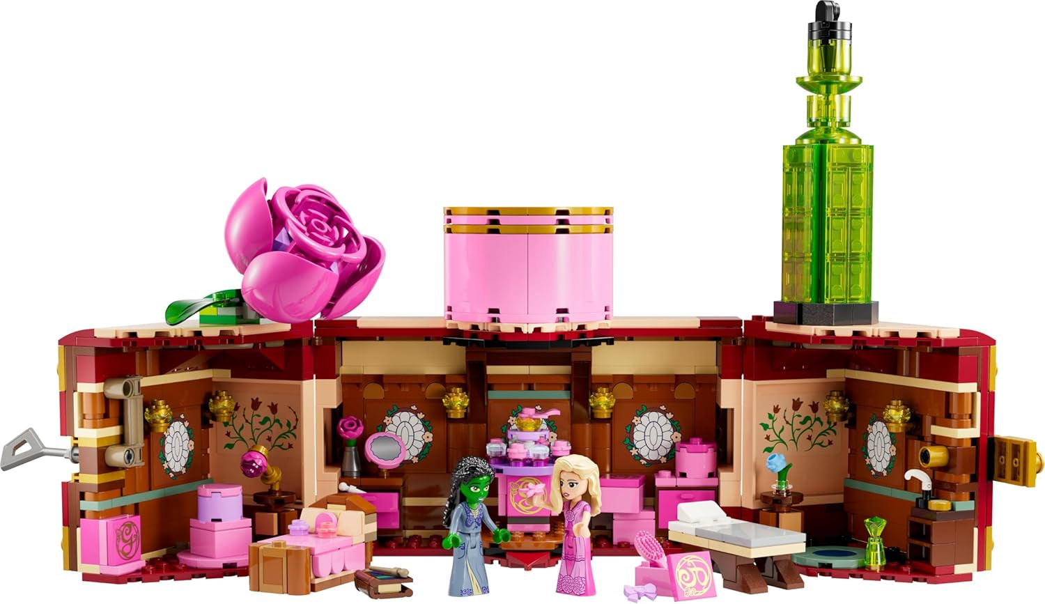 La camera da letto di Wicked Glinda ed Elphaba LEGO - Casa delle bambole con 2 mini bambole della Strega di Oz, fantastici accessori tra cui fiori e abiti - Giocattolo creativo per ragazze 8+ e fan - 75683 Set da costruzione Besuche den LEGO-Store