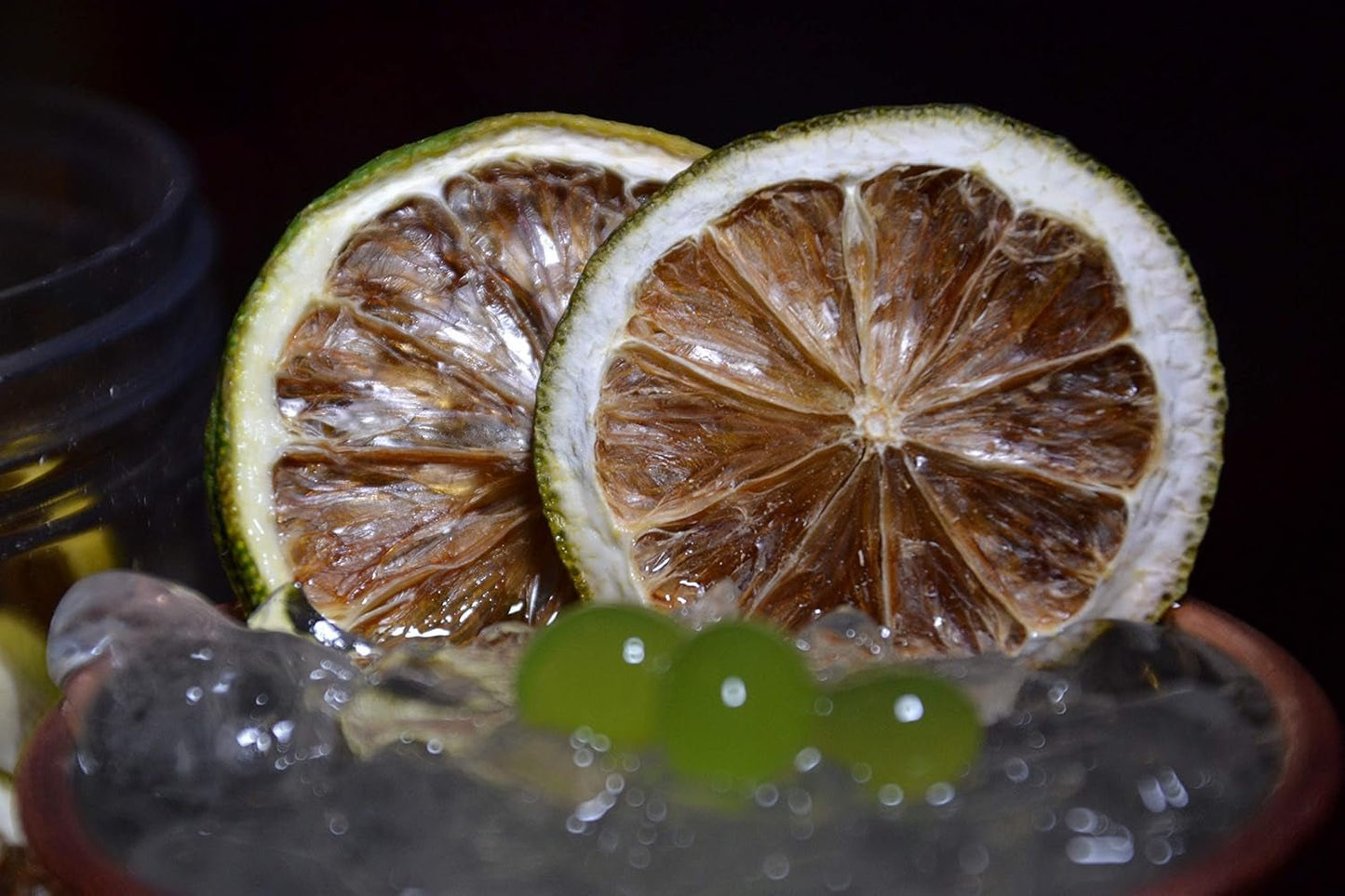 90g Lime essiccato per cocktail. Frutta Secca Senza Zucchero per Cocktail, Decorazioni, Vin Brulè, Natale, Drink, Tè Fette Di Lime Secco 100% Naturale Prodotti Disidratati Naty Shop
