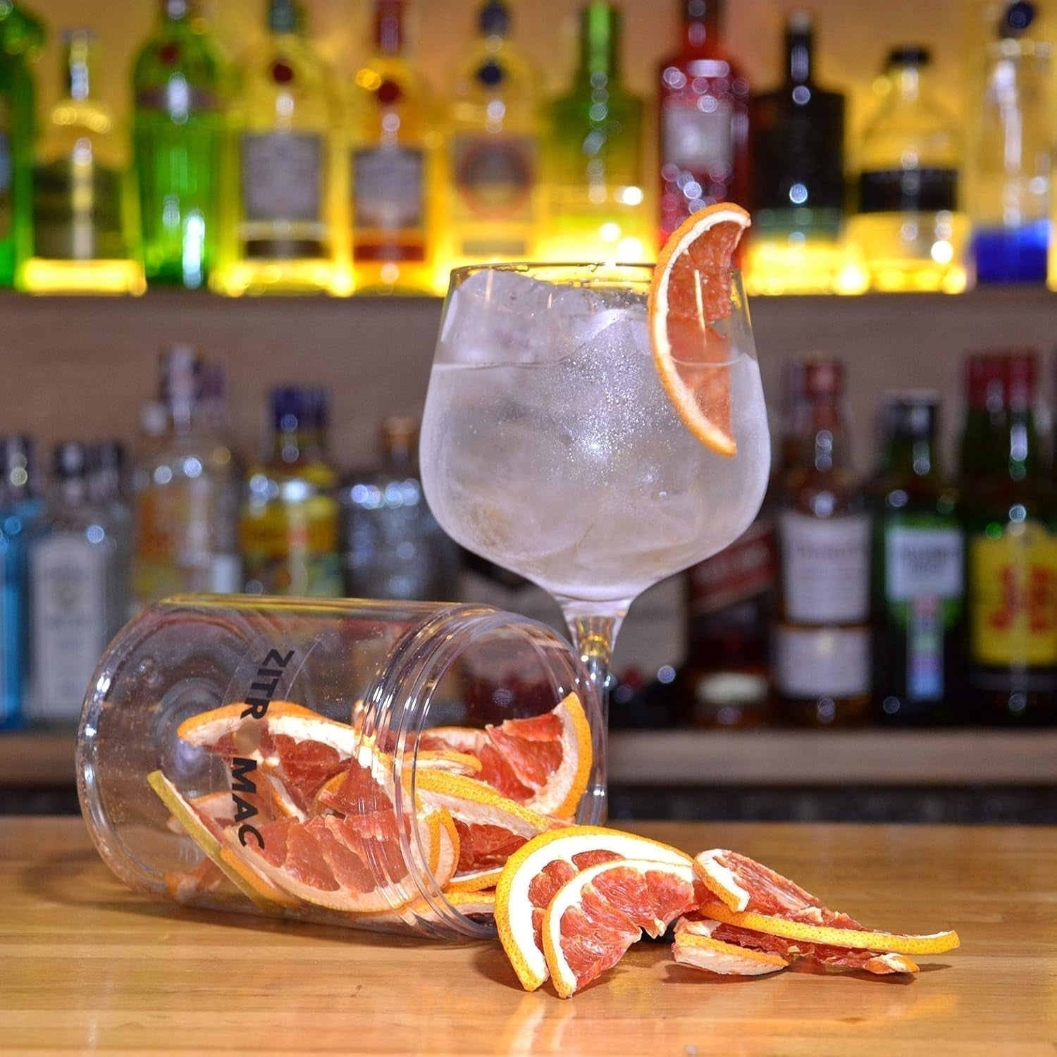 Pompelmo Secco per Cocktail 90gr - Frutta secca senza zucchero per cocktail, decorazioni, pasticceria, Natale, bevande - 100% Naturale Fette secche senza additivi Prodotti disidratati Naty Shop