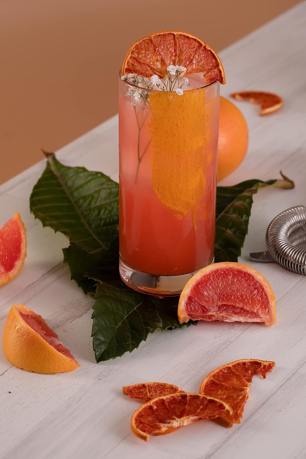 Pompelmo Secco per Cocktail 90gr - Frutta secca senza zucchero per cocktail, decorazioni, pasticceria, Natale, bevande - 100% Naturale Fette secche senza additivi Prodotti disidratati Naty Shop