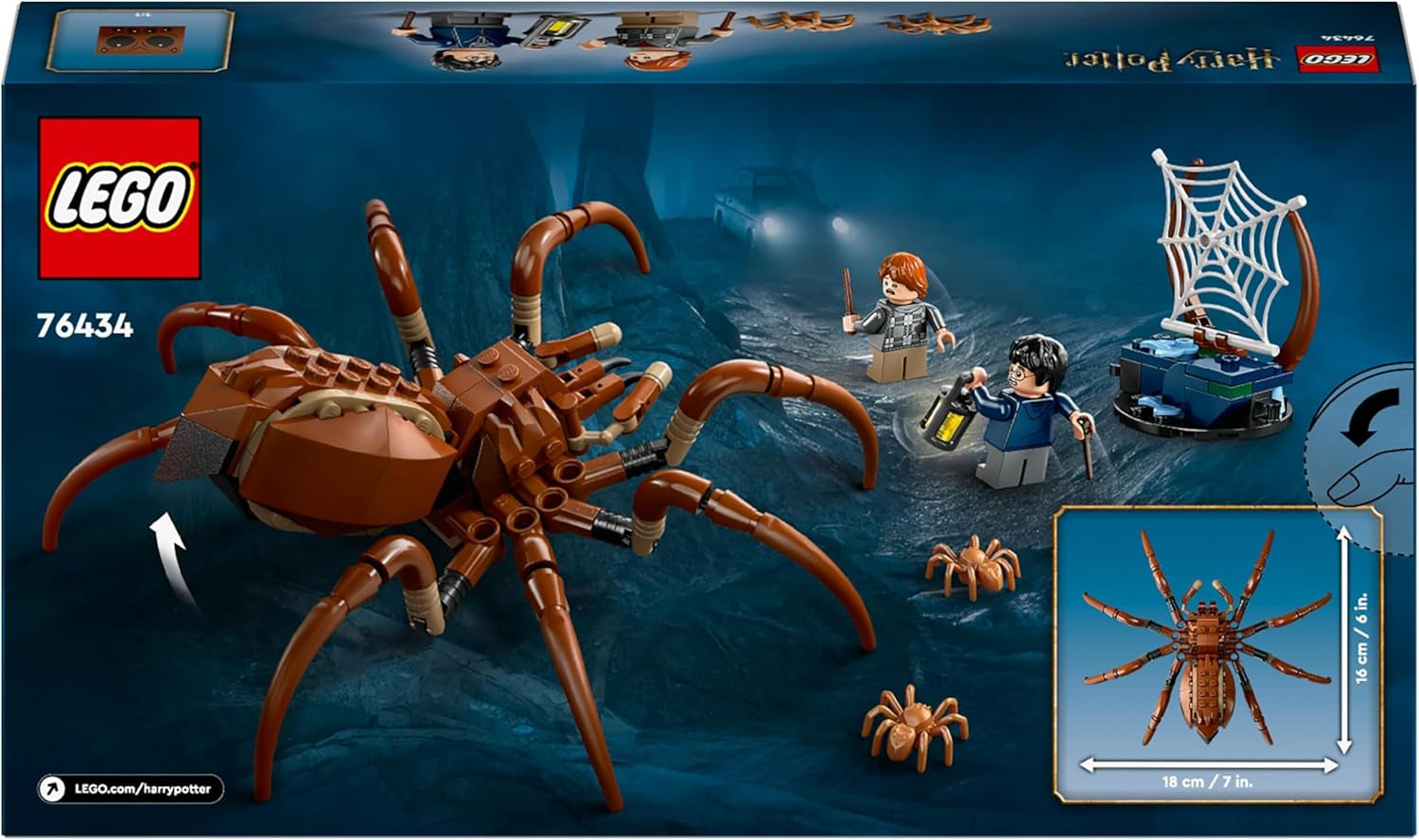 LEGO Harry Potter Aragog nella Foresta Proibita, Playset Spider Fantasy, Creatura mitica, 2 minifigure, Regalo magico per ragazzi, ragazze e fan dai 7 anni in su 76434 Set da costruzione Besuche den LEGO-Store