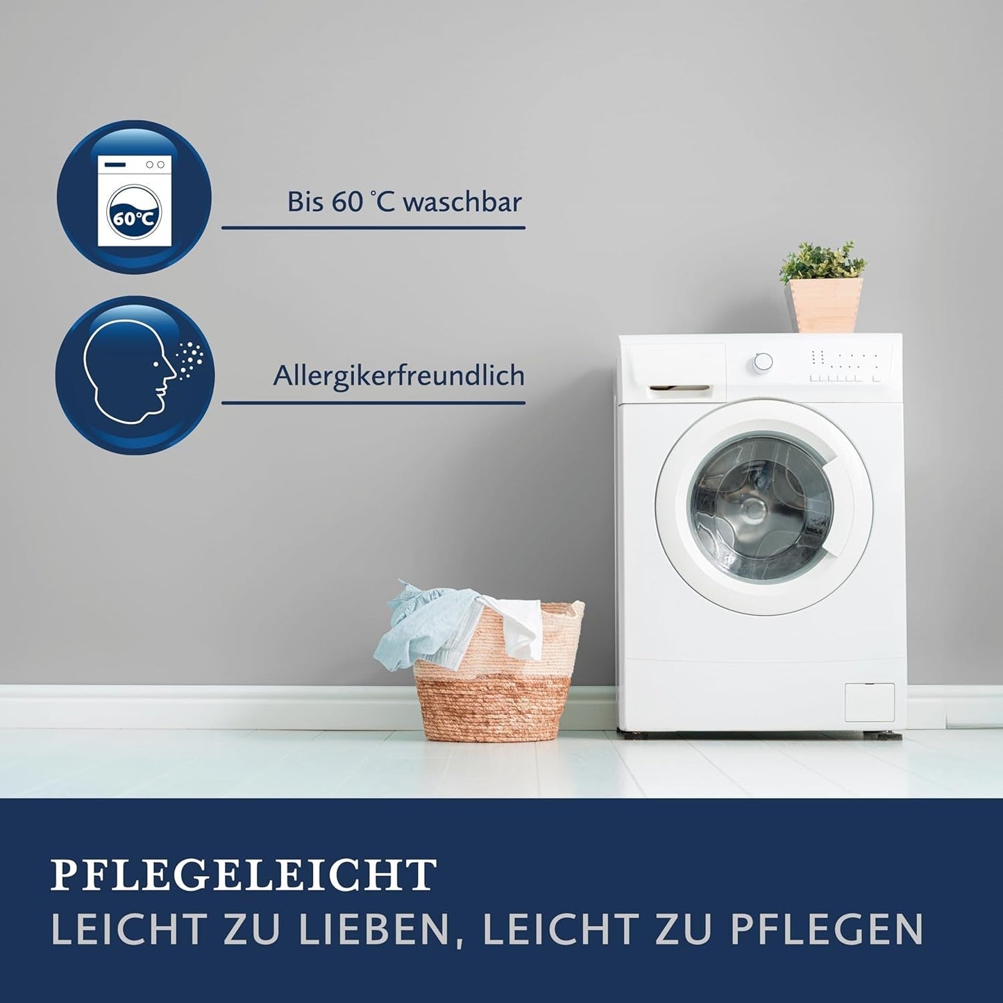 Billerbeck 5452280006 Cuscino In Piuma S 03, Circa 80 X 80 Cm, Bianco, 1 Pezzo (1 Confezione) Naty Shop Cuscini Standard