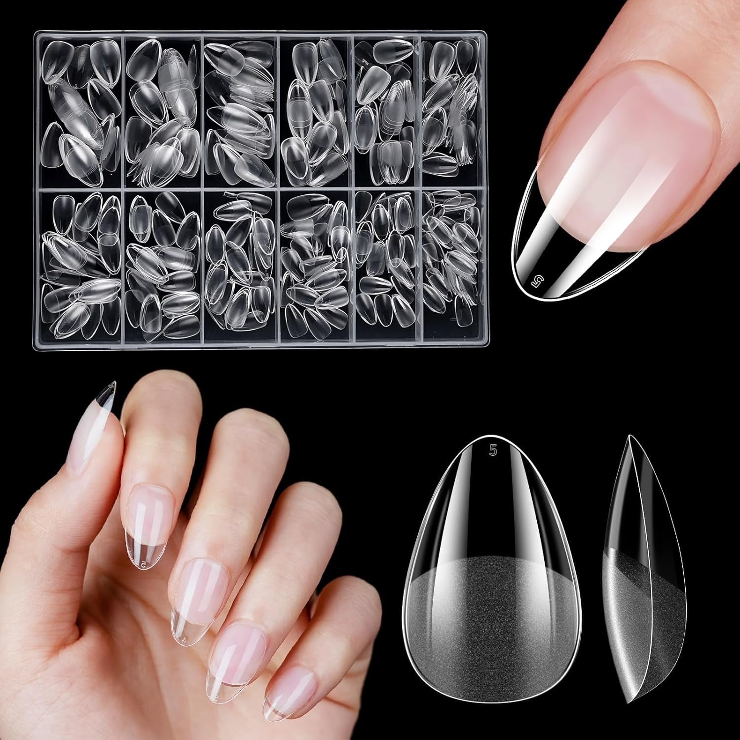 Unghie Artificiali Corte 500 Pezzi Punte Per Unghie In Gel Morbido Con Copertura Completa Per Unghie In Gel 12 Misure Punte Per Unghie Prelucidate Per Unghie In Gel Unghie Artificiali Corte Estensioni Per Unghie A Bara Con Scatola