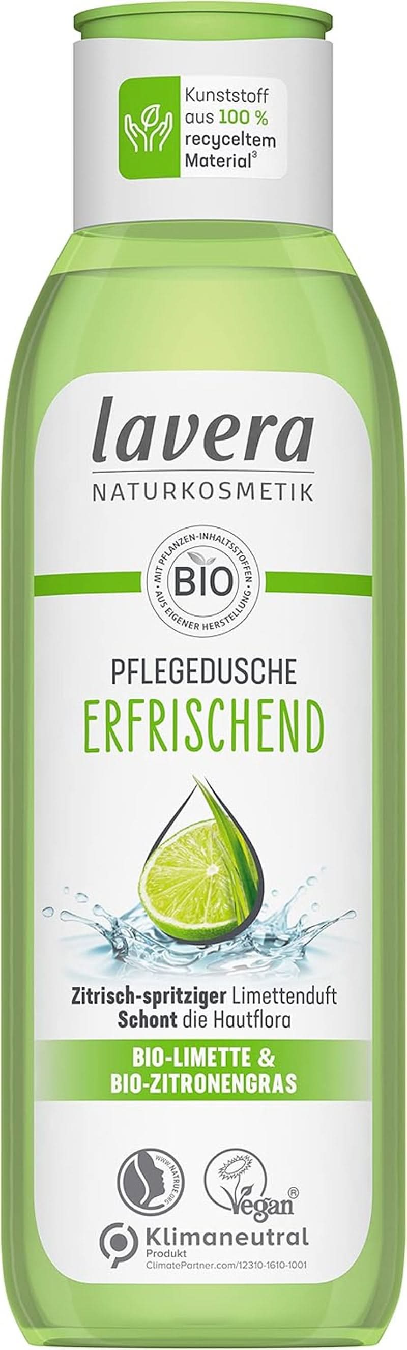 Lavera, Gel doccia rinfrescante con lime biologico, 250 ml Doccia e bagno Naty Shop