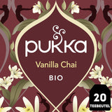 Pukka | Miscela di tè biologici aromatizzati "Vanilla Chai" | Cannella, zenzero e vaniglia | Tè per una delizia dalla dolcezza naturale | Confezione da 1 | 20 bustine di tè