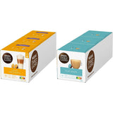 NESCAFÉ Dolce Gusto Latte Macchiato Vorratsbox 90 Kaffeekapseln & Flat White, 48 Kaffeekapseln, Arabica e Robusta Bohnen