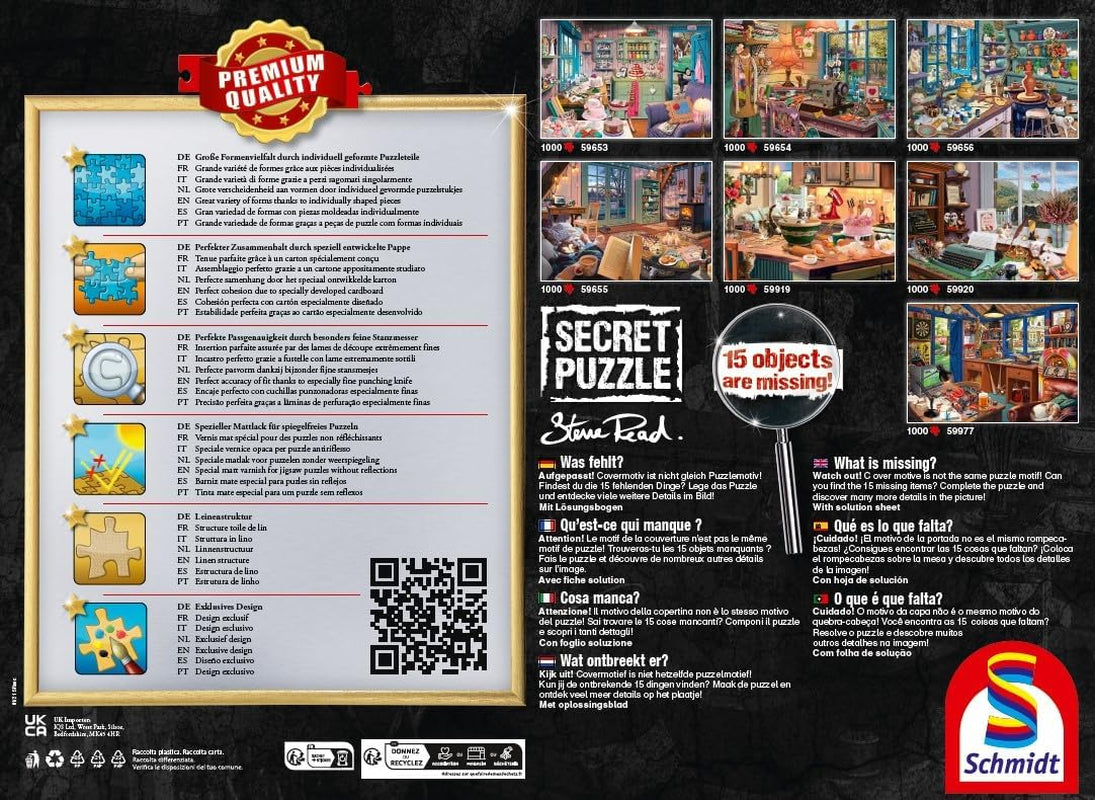 Schmidt Spiele 59920 In ufficio, 1000 pezzi Puzzle segreto Puzzle Naty Shop
