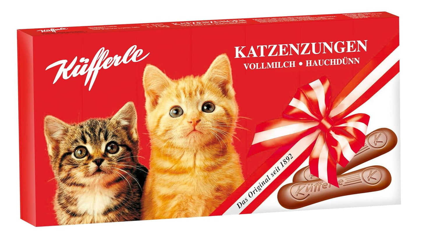 Küfferle lingue di gatto 10x75g confezione multipla, cioccolato al latte, 10 pezzi