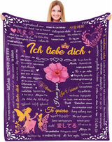 Regali per la mamma, regalo di anniversario per coppie, donne importanti, mogli, sorelle e madri, sicurezza ideale per la festa della mamma, San Valentino e Natale 50"X60" Letti e coperte Yasrlvun Titolo predefinito