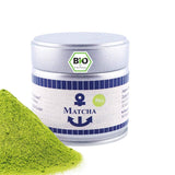 Matcha biologico premium dal Giappone, grado cerimoniale, senza pesticidi, polvere extra fine in scatola da 30 g, sapore di tè verde intenso e delicato, adatto per latte macchiato, frullati, grado cerimoniale