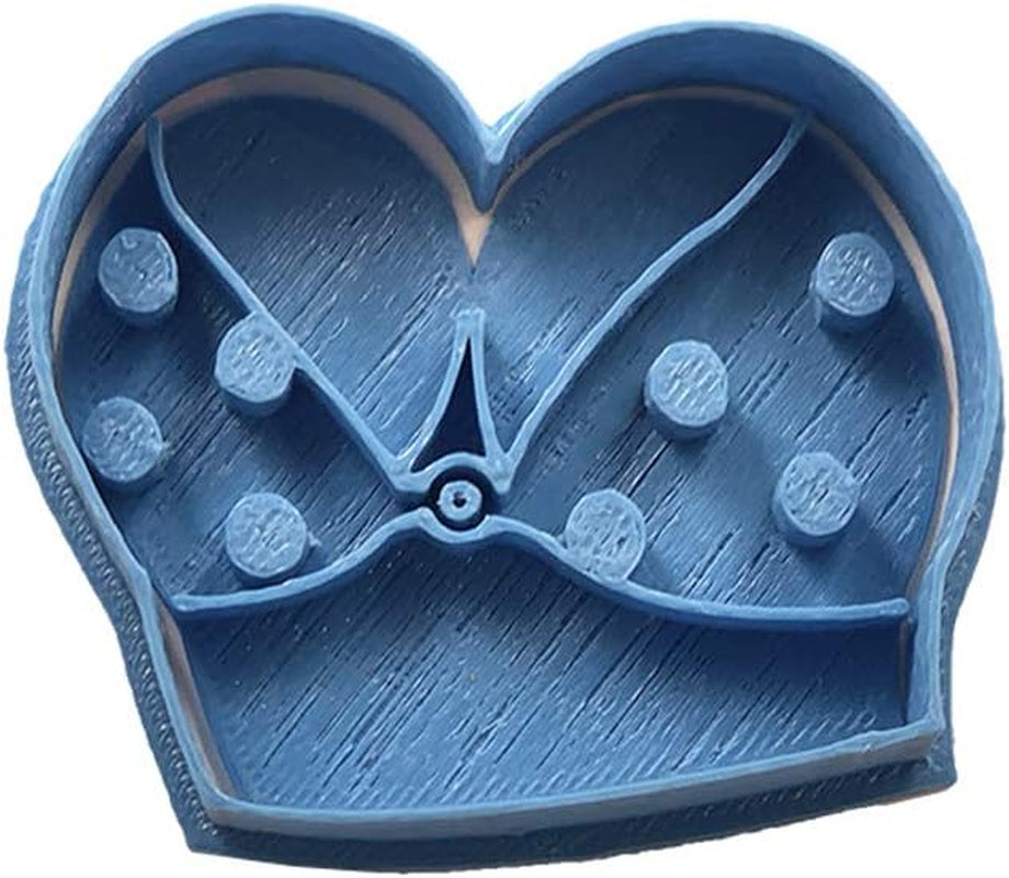 Occasioni: stampo per biscotti a forma di petto, blu, 8 x 7 x 1,5 cm