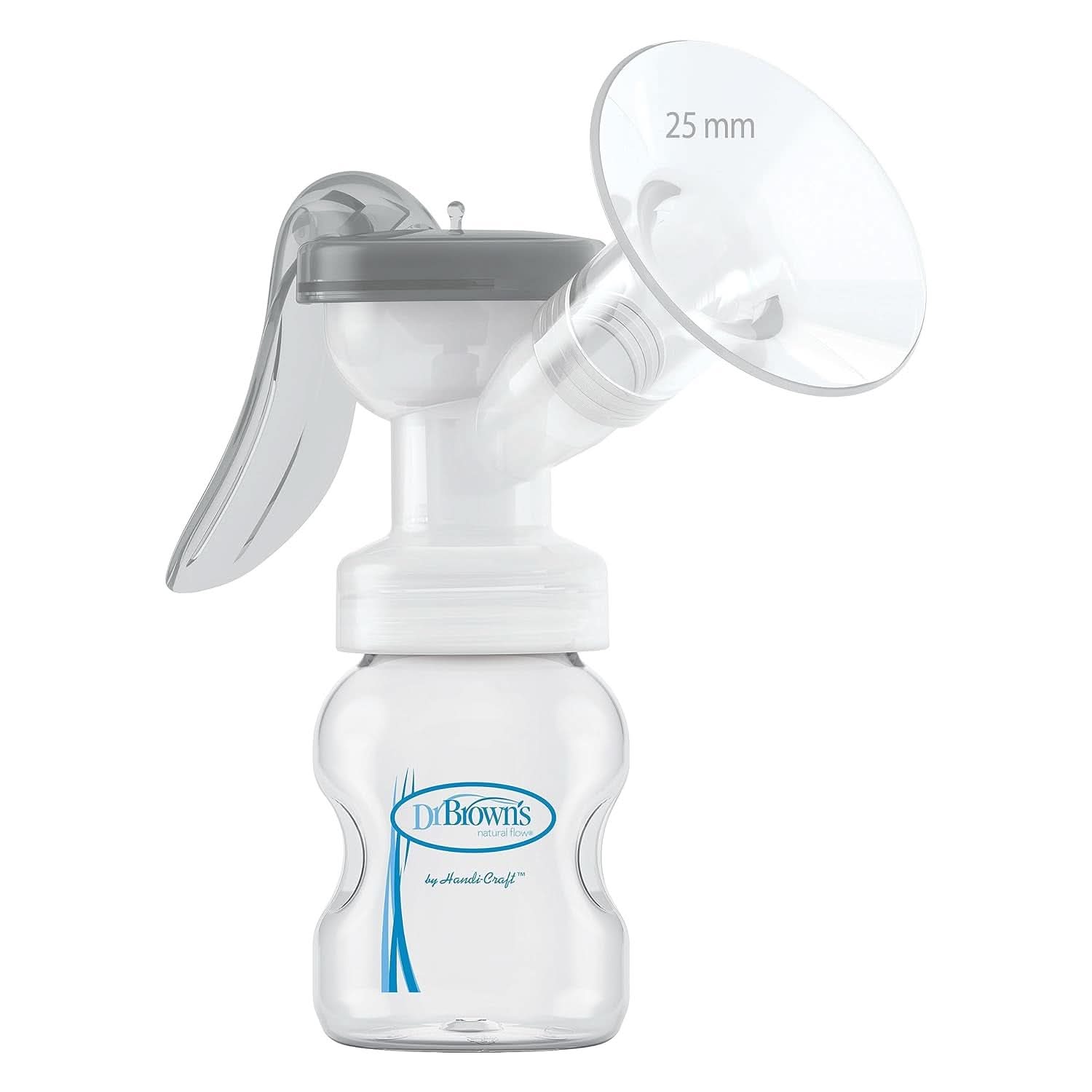 Tiralatte manuale con protezione Softshape 100% silicone (B, flangia 25mm) e opzioni anti-coliche + Biberon a bocca larga da 150 ml con tettarella a flusso lento livello 1 Accessori Alimentazione e Allattamento Bebe Naty Shop