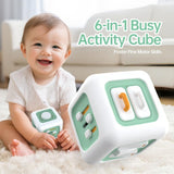 Giocattolo sensoriale per bambini da 1 a 3 anni | Giocattolo Montessori per bambini da 1 anno | Giocattolo da viaggio per bambini 12-18 mesi | Cubo di attività, regalo di compleanno o di Natale per bambini di 1 anno