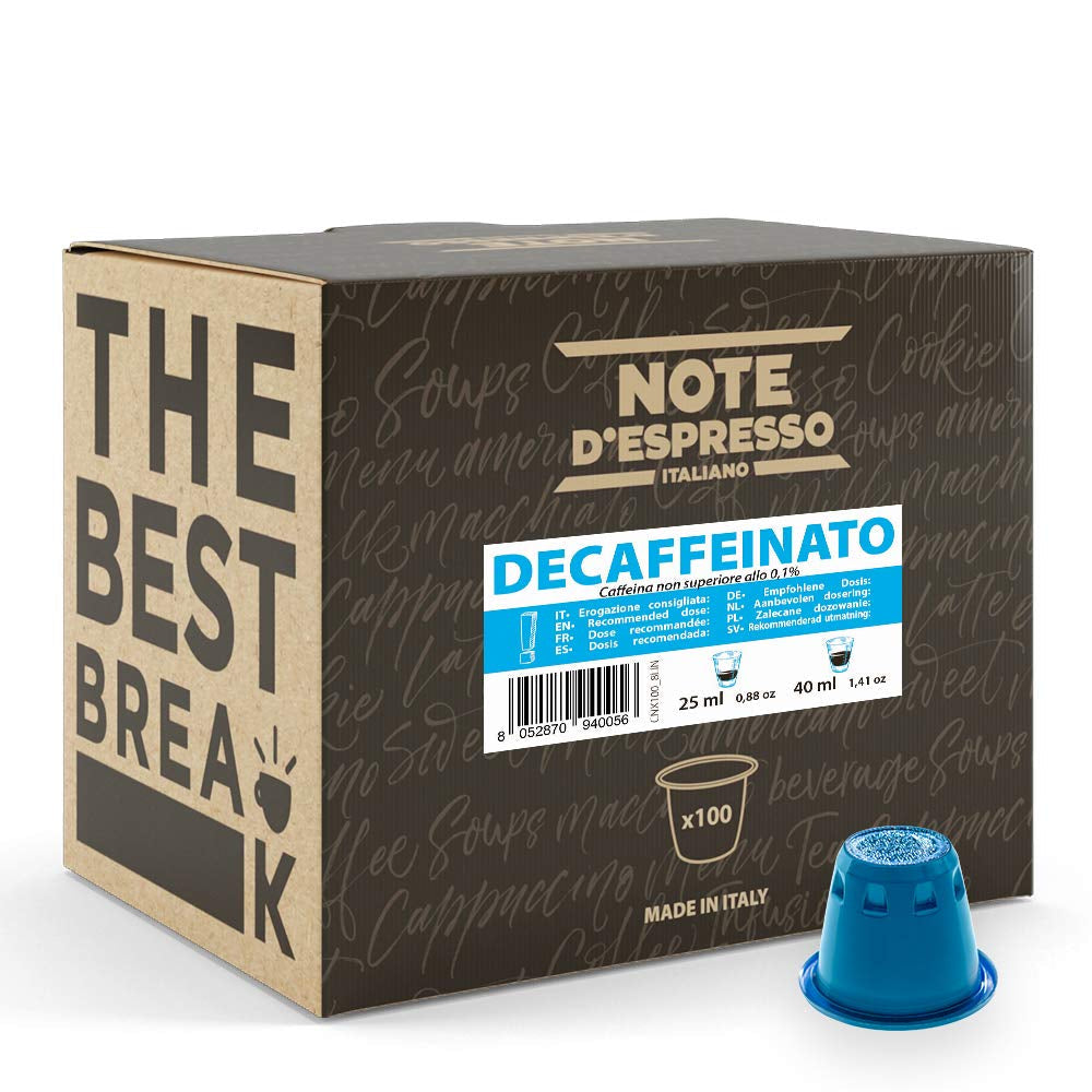 Capsule Caffè Decaffeinato Compatibili Nespresso 5,6g x 100 capsule