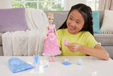 Mattel Disney Princess Toys Bambola fashion Cenerentola con 2 abiti, 9 accessori, 2 top con clip e 2 gonne. Poveşti 2 in 1 ispira il film Disney, JCR95