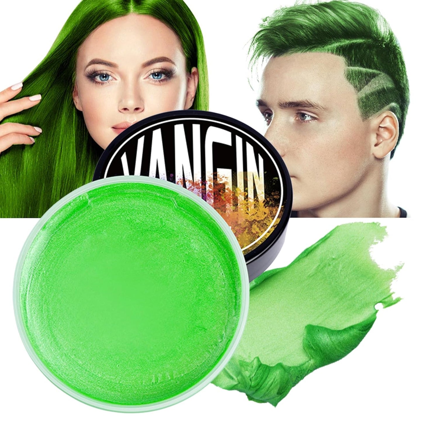 Tintura Per Capelli Temporanea Verde, Tonalità Per Capelli Per Uomo Donna, Pomata Naturale, Cera Colorante Per Capelli Per Feste, Cosplay E Halloween, Natale, Tintura Per Capelli Temporanea In Crema (100g, Verde) Naty Shop Tintura Per Capelli Verde 1G (1 Confezione)