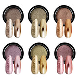 Saviland Set di polveri per unghie cromate - Polvere per unghie cromata laser rosa Effetto specchio Laser Nail Art, Polvere decorativa per manicure con glitter per unghie con bastoncini di spugna, Polvere glitter per unghie Salone per unghie