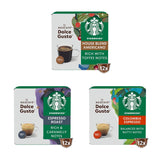 STARBUCKS Probierset, Espresso-Varianten di Nescafé Dolce Gusto Kaffeekapseln 6 x 12 (72 Kapseln) - Exklusiv bei Amazon