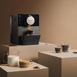 Macchina per caffè espresso compatta Cecotec Cremmaet Cube, 1350 W, sistema di pressatura 10 g, sistema di pre-infusione, 19 bar, sistema di blocco termico, 5 impostazioni di macinatura, pannello di controllo touch