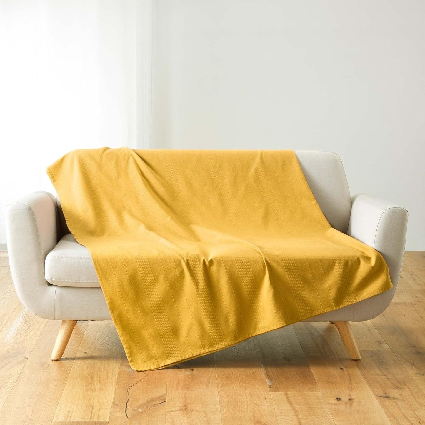 Douceur D'Intérieur, Coperta (220 X 240 Cm) Lucile Curry, Policotone, Letti e coperte Unicolor Douceur d'Intérieur Curry 220 X 240 Cm