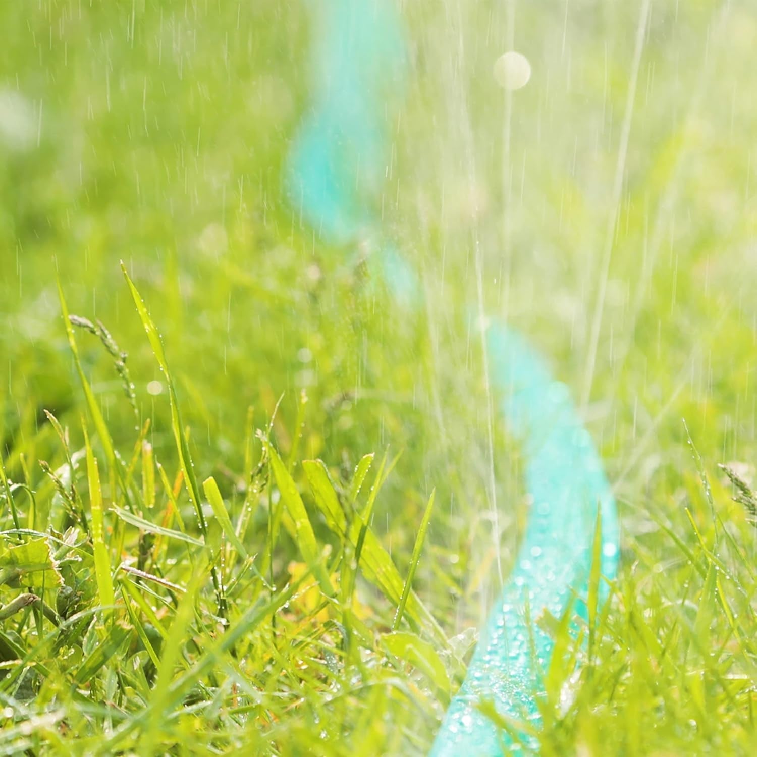 Relaxdays Tubo per irrigazione lunghezza 5 m, irrigazione uniforme degli strati del giardino, piatto, pronto per il collegamento, tubo per irrigazione, verde