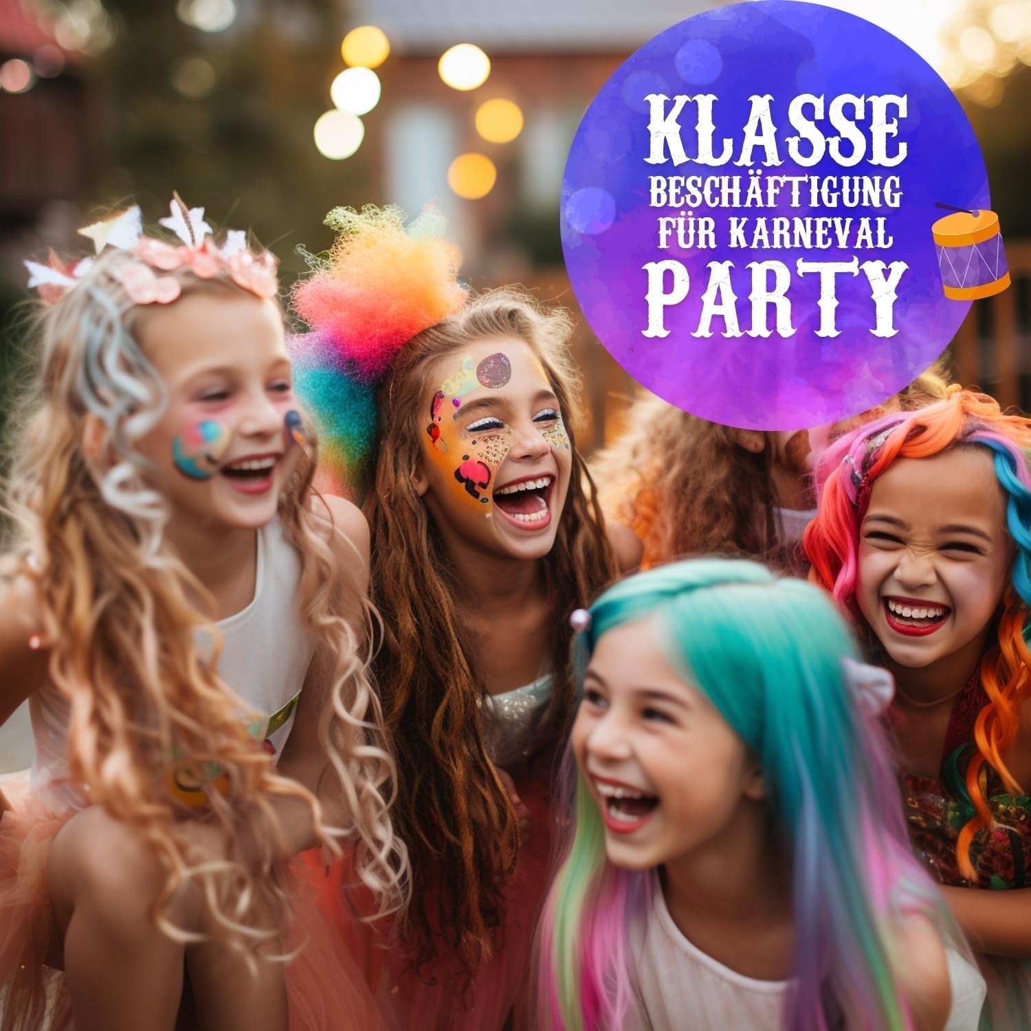 Set di gessi per capelli Magicat per ragazze I 10 colori lavabili e 5 elastici per capelli I Regalo per ragazze da 4 a 10 anni I Regalo creativo per la festa di compleanno dei bambini 2025 I Tinture per capelli sicure e colorate Naty Shop