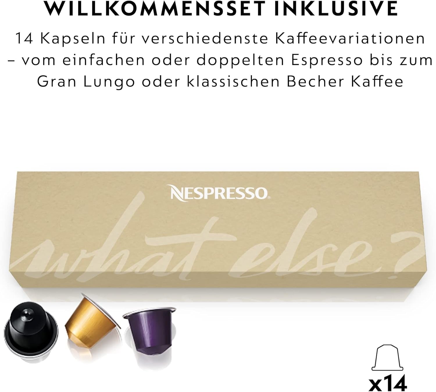 Macchina per caffè espresso a capsule Nespresso EN167.W Citiz, pompa ad alta pressione e controllo della temperatura ideale, senza Aeroccino (montatore per il latte), funzione di risparmio energetico, 1260 W, bianco crema, 37,4 x 11,9 x 25,5 cm