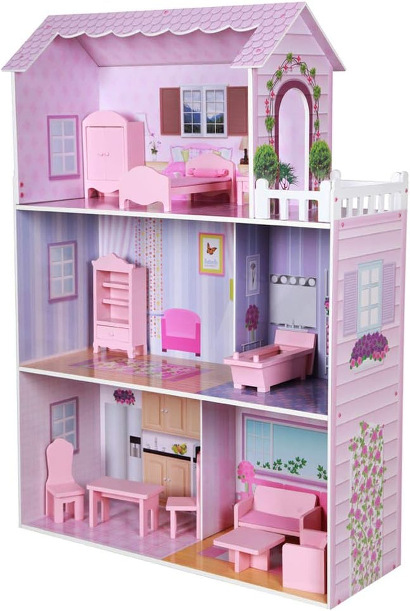WOOMAX Colorbaby 85293 Casa delle bambole in legno Naty Shop Case delle bambole