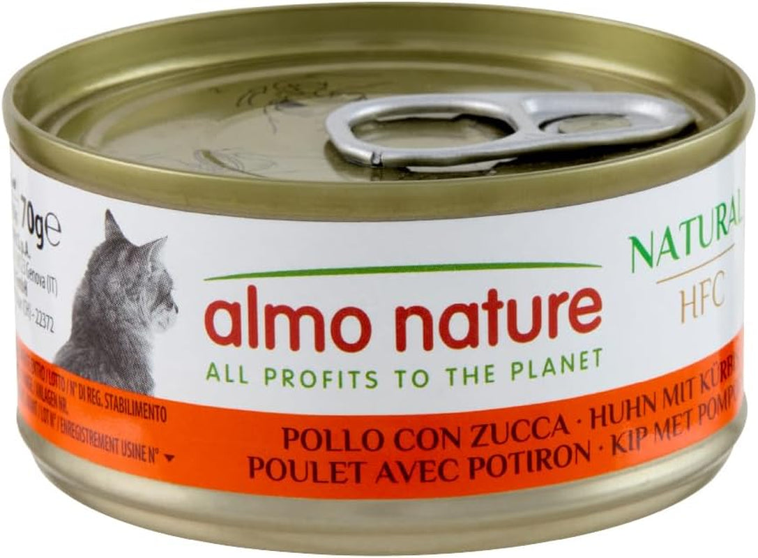 Almo Nature HFC Alimento umido naturale per gatti - Ricette assortite con pollo - 6 x 70g