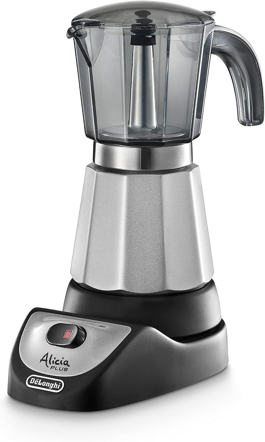De'Longhi Alicia Plus EMKM6.B Moka (ruotabile a 360°, 550 W) Argento-Nero