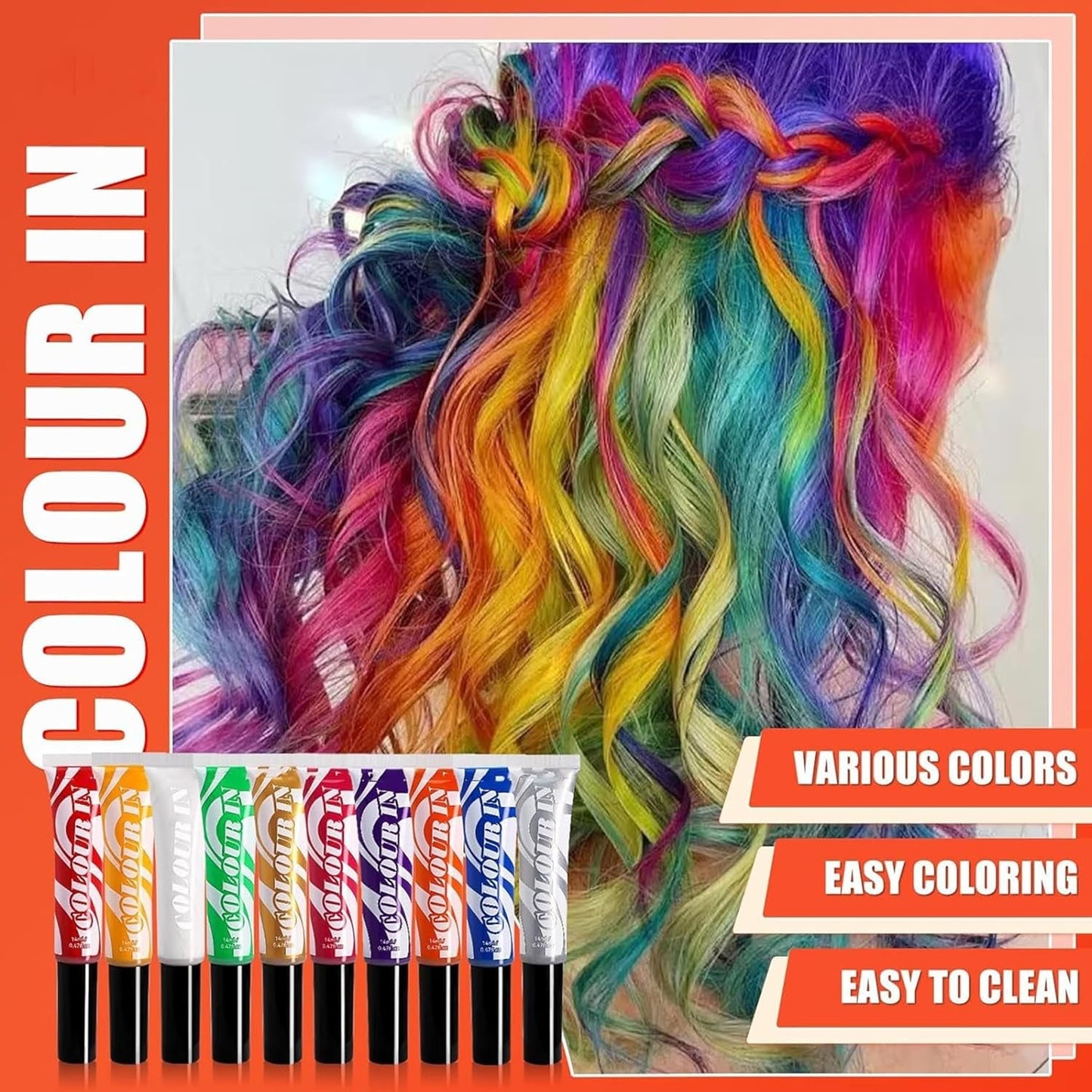 Tintura Per Capelli Temporanea Verde - Tintura Per Capelli Gesso Per Capelli 14ml, Tintura Per Capelli Verde In Stick Lavabile, Gesso Per Capelli Colore Istantaneo, Tintura Per Capelli Gesso Carnevale Per Natale Halloween, Carnevale, Tinture Per Capelli Cosplay Naty Shop