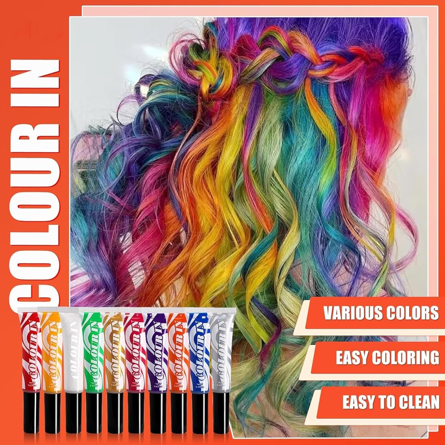 Tintura Per Capelli Temporanea Verde - Tintura Per Capelli Gesso Per Capelli 14ml, Tintura Per Capelli Verde In Stick Lavabile, Gesso Per Capelli Colore Istantaneo, Tintura Per Capelli Gesso Carnevale Per Natale Halloween, Carnevale, Tinture Per Capelli Cosplay Naty Shop