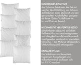 Traumnacht Comfortable roulette pillow, Set of 4 pillows, With quilted cover and foam filling, 40 X 40 cm, Oeko-Tex certified, Made according to the German quality standard Naty Shop standard pillows