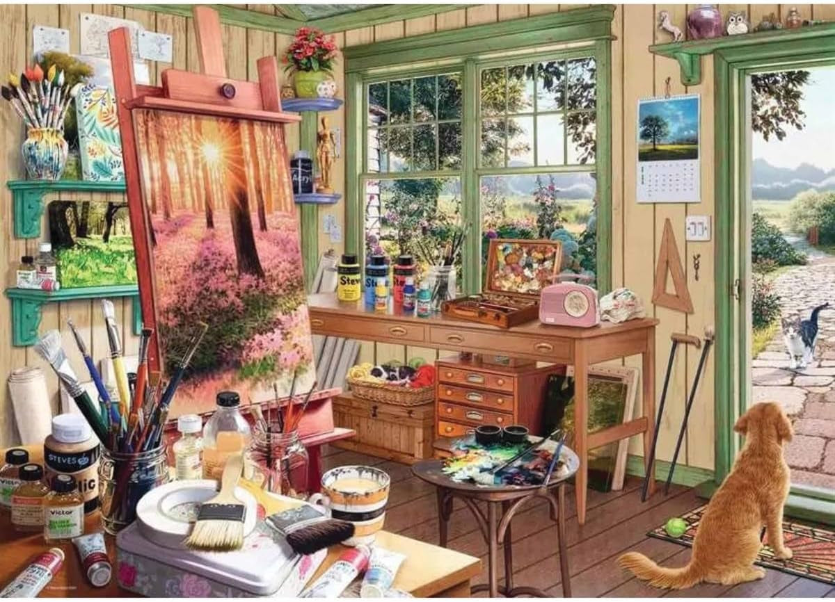 Ravensburger Puzzle 1000 pezzi - Il mio rifugio: il magazzino dell'artista Puzzle Naty Shop