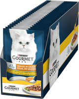 Gourmet Perle Delight cibo umido per gatti in salsa con pollo, confezione da 26 (26 x 85 g)