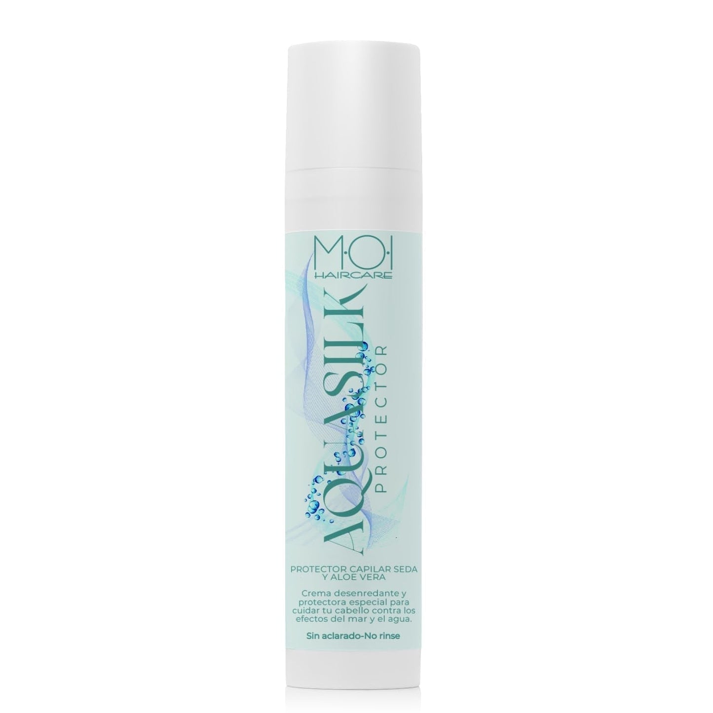 AQUA SILK Crema Capelli per l'Estate, Protegge i Capelli dal Mare e dal Cloro, Seta e Aloe Vera, M-O-I Haircare | Maschera per capelli Naty Shop da 100 ml Titolo predefinito