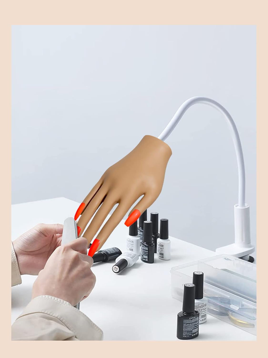 200 punte trasparenti di ricambio per unghie: punte per unghie in acrilico per esercitarsi con le mani per il design delle unghie