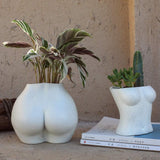 Vaso per corpo artificiale, vaso da fiori per corpo femminile con fori di drenaggio, vaso da fiori moderno in resina, design boho moderno, pianta artificiale in vaso per arredamento interno