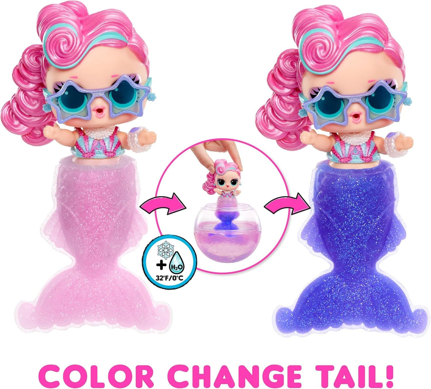 LOL Sorpresa! Sirene Tots - Mini bambole alla moda con code che cambiano colore - Adatte a collezionisti, ragazze e ragazzi dai 4 anni in su