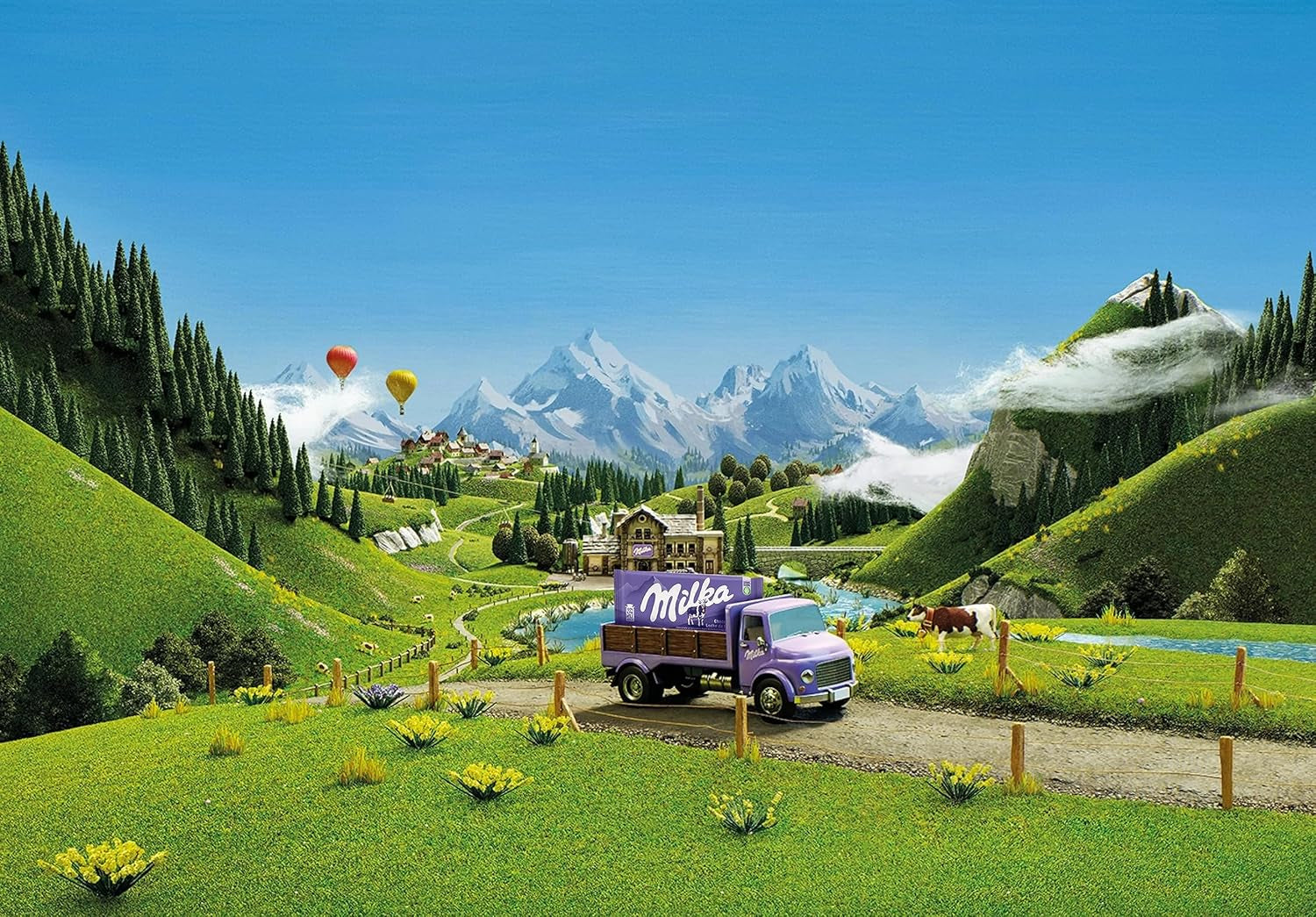 Milka Triolade 1x280g | Tavoletta di cioccolato grande a triplo strato | Cioccolato al latte alpino, cioccolato bianco e fondente | Cioccolato Milka di latte alpino al 100% | Barrette di cioccolato (confezione da 5)