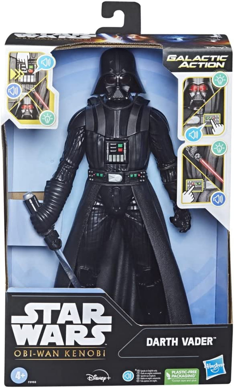 Star Wars Azione galattica Darth Vader, Action Figure elettronica interattiva grande da 30 cm, Giocattolo per bambini 4+ Action Figure Naty Shop Titolo predefinito